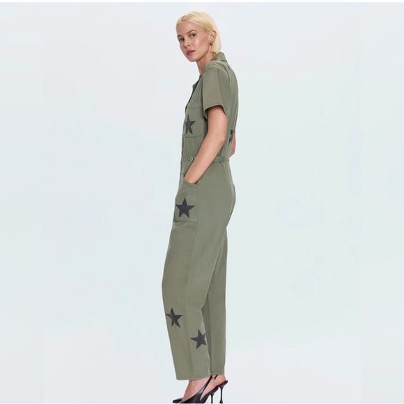 Pistola Khaki Star-Embellished Jumpsuit - Picture 2 of 4